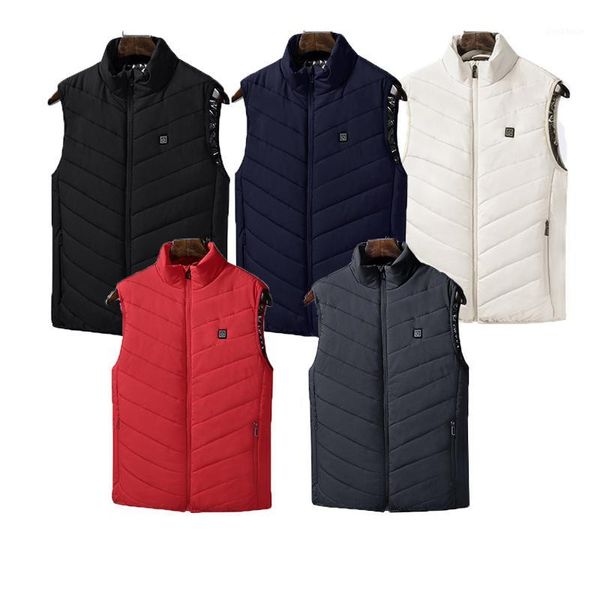 

outdoor t-shirts heated jacket for men and women thermal vest usb charging coat super warm couple teenagers fishing climbing run1, Gray;blue