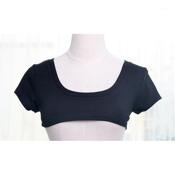 

camisetas verano mujer 2020 ultrashort solid color japanese lotion kawaii t shirt women tshirt harajuku camiseta mujer1, White