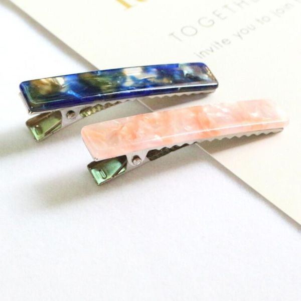 

1pack women japanese acetate elegant hair clips long colorful hair clips lady metal hairpins fashion girl women accessories