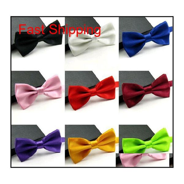 

2016 bowknot 39 colors adjust the buckle solid color bow ties occupational bowtie for father's day tie christmas gift jfqao, Black;gray