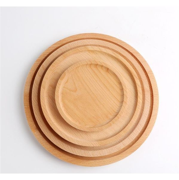 

round wood plate dish dessert plate sushi dish fruits platter dish tea server l tray cup holder bowl pad tablewa wmtqhv hx_pack