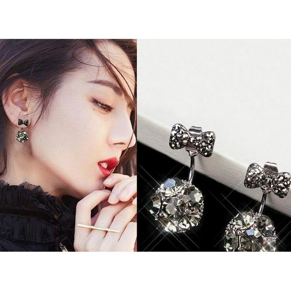 

bow girly earrings royal blue watch crystal earrings ins celebrity wholesale shipping 4akzx adojl, Golden;silver