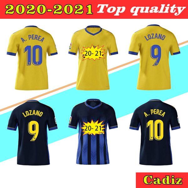 

2020 cadiz soccer technys cádiz cf 20 21 лозано алекс бодигер хуан кала камисета азенсо лига santander de fútbol футбольные рубашки, Black;yellow