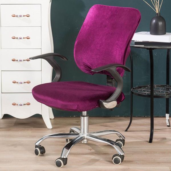 

computer seat stretch universal protective office chair cover elastic removable dustproof soft solid split furniture slipcovers