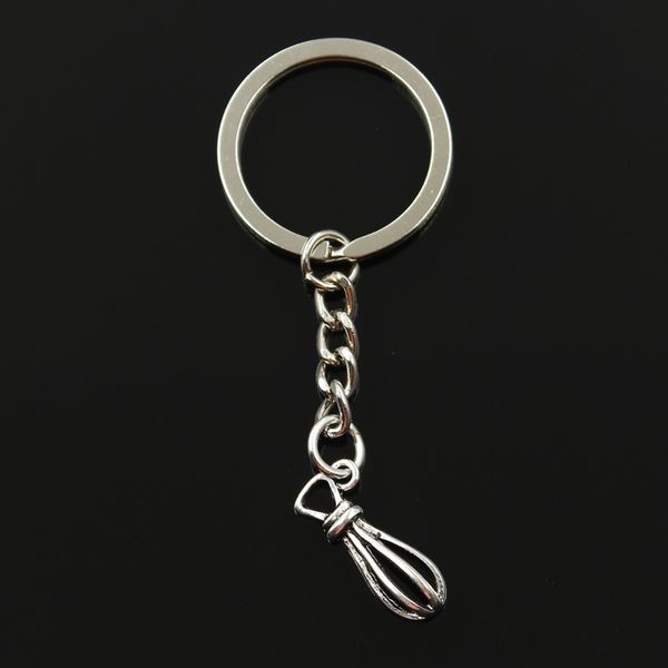

fashion 30mm key ring metal key chain keychain jewelry antique silver color plated eggbeater kitchen cooking 13x10mm pendant