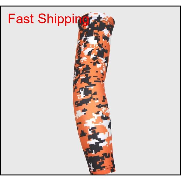 

cycling sleeve 3pcs awareness arm sleeve moisture wicking compression sports arm sleeve basketball digital camo baseball flame skull ub7rf, Black