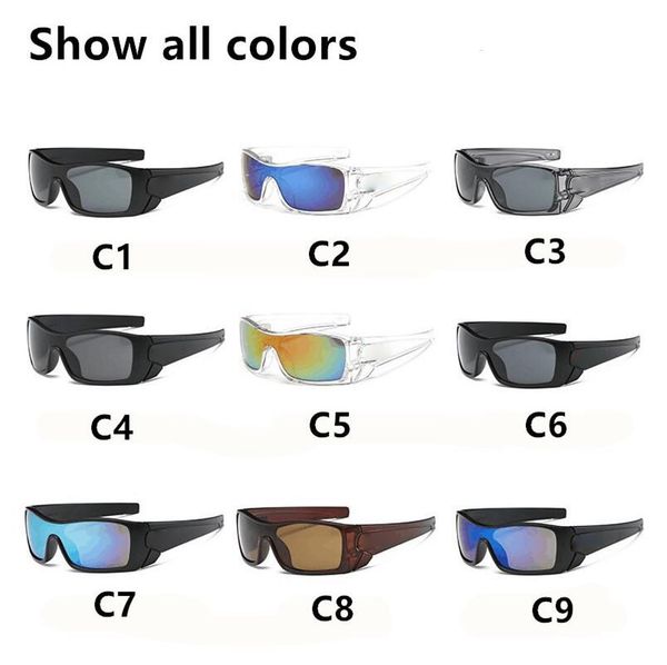 

9 colors plastic sports sun glasses men and women cycling sunglasses no printing words ent, White;black