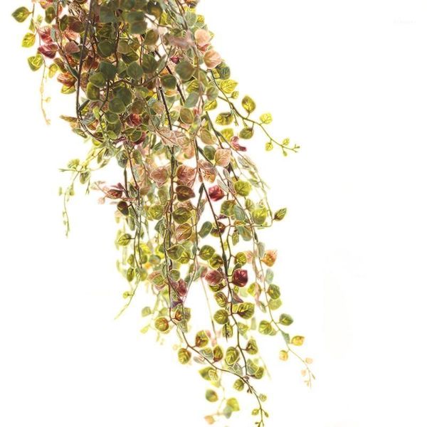 

wedding party decoration artificial fake leaf gold and silver leaves long rattan party home decor 2my241