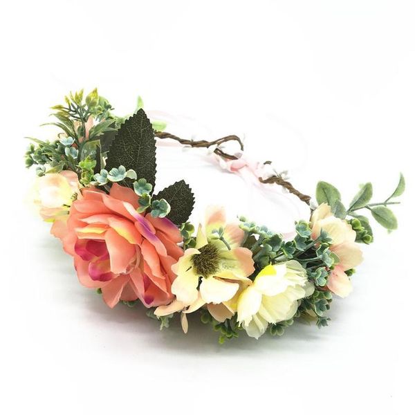 

flower girl's flower crown floral headband festival garlands women girls hair accessories bride wedding flowe jllrby