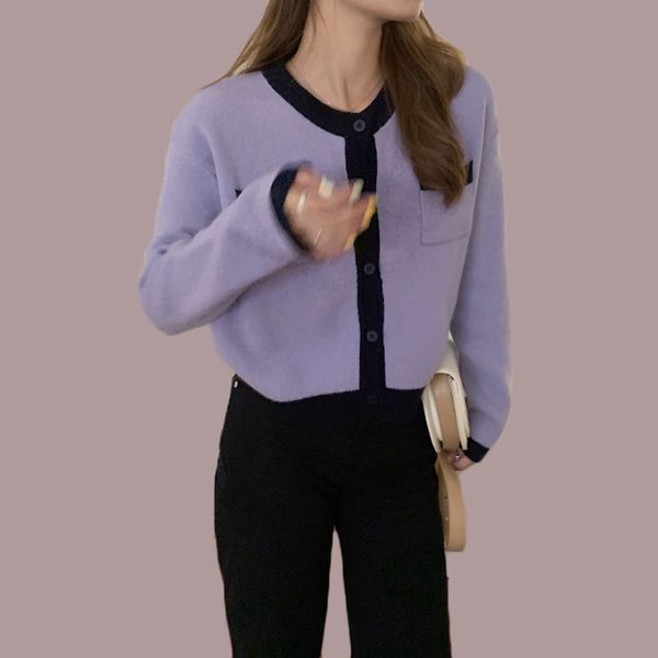 

2021 new women's elegant sweaters from vintage winter korean sweater y2k cardigan casual mujer mesh jumper fwyx, White;black