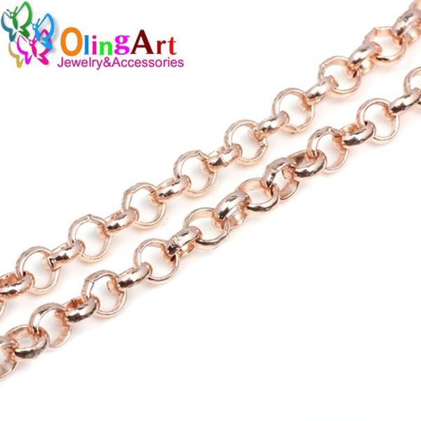 

olingart 4mm/6mm 2m/lot "o" necklace making jewelry word "o" link necklaces chains diy chain necklaces nice bbyfbm lippe