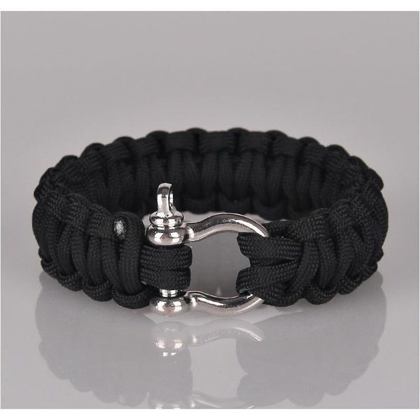 

handmade outdoor camping survival bracelet men women paracord parachute rope bracelet homme braided jewelry handmade outdoor f wmtiok
