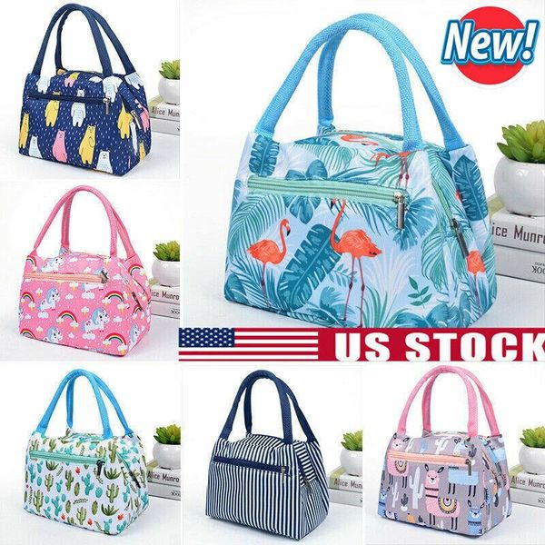 

cartoon printed lunch bag insulated thermal cool bags picnic box supply acc