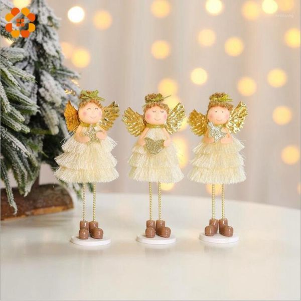 

christmas decorations 1pc gold cute angel doll pendant ornaments creative xmas tree for home party kids gifts decoration1