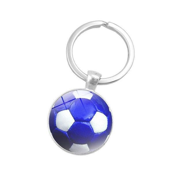

glass cabochon keychain jewelry with silver color football shaped car keychain ring for men glass cabochon wmtmya xhlove