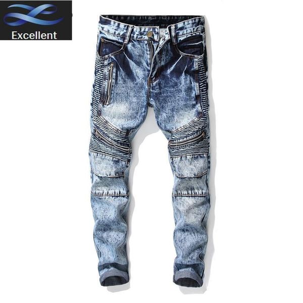 

mens jean skinny denims 2021 pant fashion popular hole ripped jeans for man denim streetwear pants men, Blue