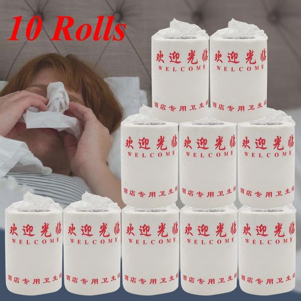 

10 рулонов три слоя бумажные полотенца мягкие полотенца бытовые ткани очистки бумаги для столового ванной комнаты гостиной салфетки кухонный