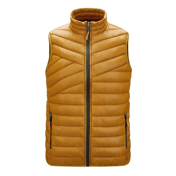 

2021 new brand winter vest parka men stand colloar sleeveless jacket mens outwear coats casual waistcoat man big size 4xl ms6p, Black;white