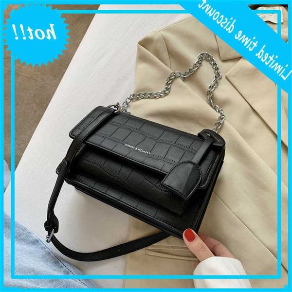 

2021 fashion chain tas dames messenger casual shoulder bag small square mobile phone zak effen color female task wallet
