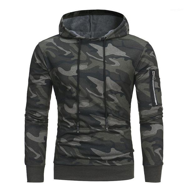 

men's hoodie spring camo casual sweatshirt men 2020 new printed loose long sleeve pullover hoodie men's clothing, Black