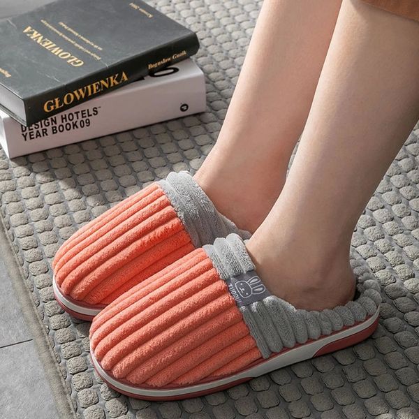 

winter couple winter home comfort cotton slippers shoes bedroom female footwear casual ladies slipper soft fashion style slipper #dp8r, Black