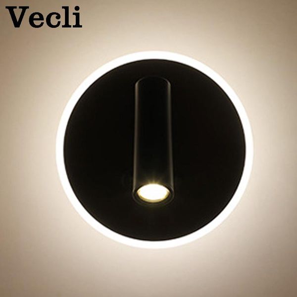 

wall lamp 10w nordic indoor bedroom aisle corrirdor living room led light sconce moon lampara double switch round bra