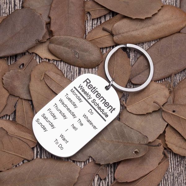 

coworker retirement calendar keychain retiree men gag women leaving gifts for dad mom nurses teacher keyring, Silver