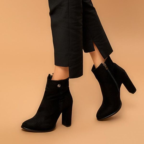 

flo manche black female high-heeled boots butigo