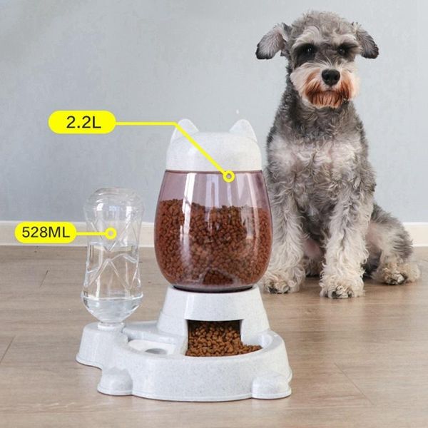 

2.2l pet dog cat автоматический фидерные чаши собаки питьевая вода контейнер бутылки котечки чаши медленные кормления контейнеры