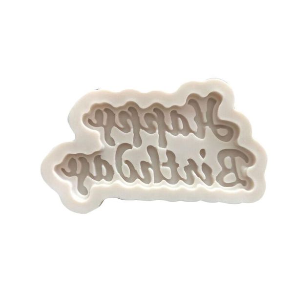 

sile 3d с днем ​​рождения буквы плесень ледяные желе шоколадные плесени день рождения торт украшать инструмент sile 3d h bbywhb