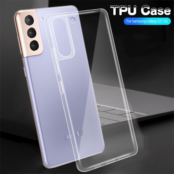 

transparent full cover phone case for samsung galaxy s21 s20 fe s10 s9 plus note 20 10 9 ultra thin shockproof case cover