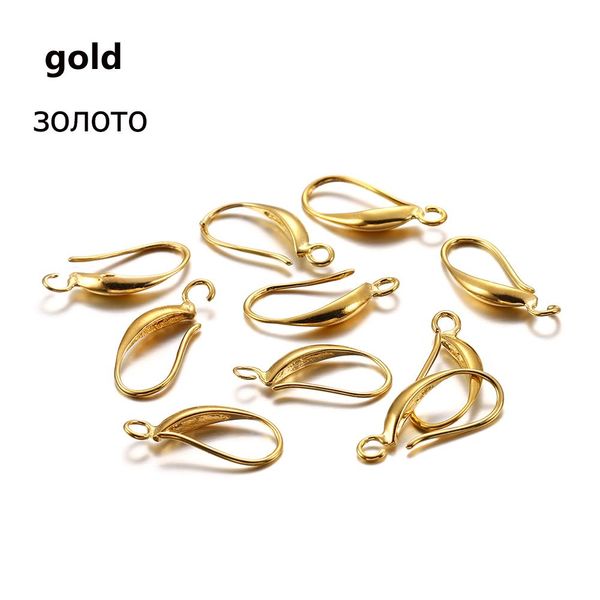 

12pcs 17x8mm copper rose gold french earring hooks ear clasps settings ear wires for diy jewelry making findings accessories bbybpy