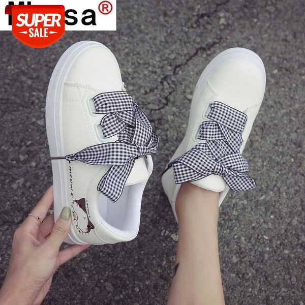 

2021 new spring comfort vulcanized shoes fashion lightweight casual flats shoes sneakers women's lace-up zapatos de mujer #6v2d