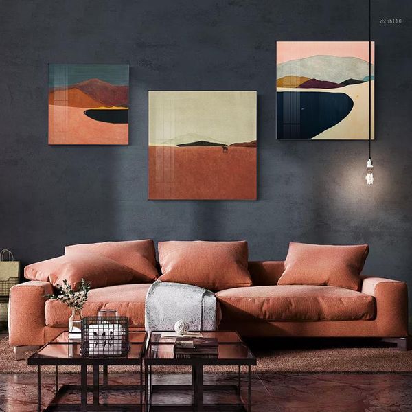 

abstract desert canvas painting poster print dark colour wilderness wall art pictures for living room bedroom aisle home decor1