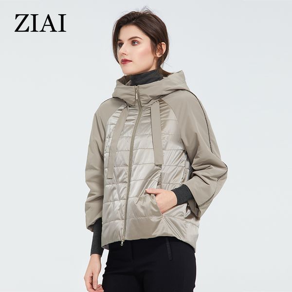 

ziai women parka short pink fashion ale female jacket warm hooded brand quality women coat outwear in stock zm-8601 201007, Black