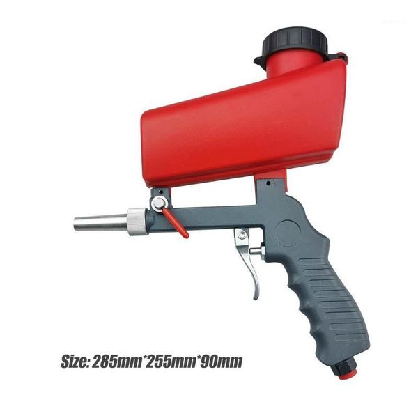

portable 90psi handheld spray gun gravity pneumatic sandblaster gun lightweight aluminium household diy blasting device1