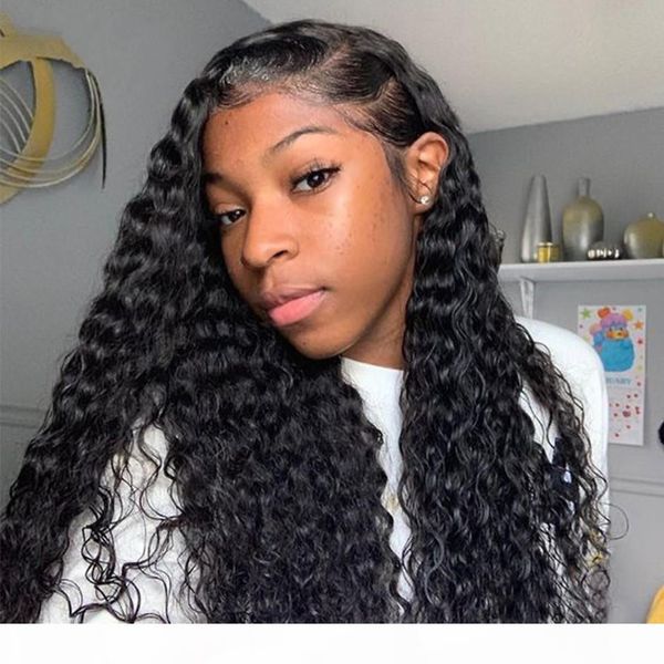 

kinky curly full lace human hair wigs pre plucked hairline with baby hair indian virgin hair lace front wig, Black;brown