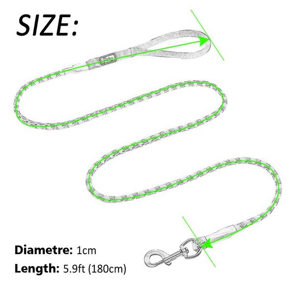 

6ft nylon pet dog leash reflective dog leashes long rope dog lead belt for small large dogs gift gps tracker acc bbyadk
