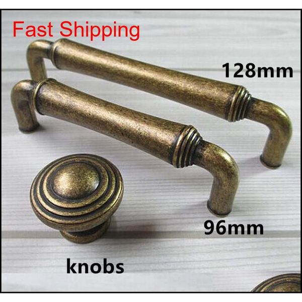 

96mm 128mm vintage style furniture handles bronze kitchen cabinet drawer pulls knobs antique brass dresse qylggg packing2010