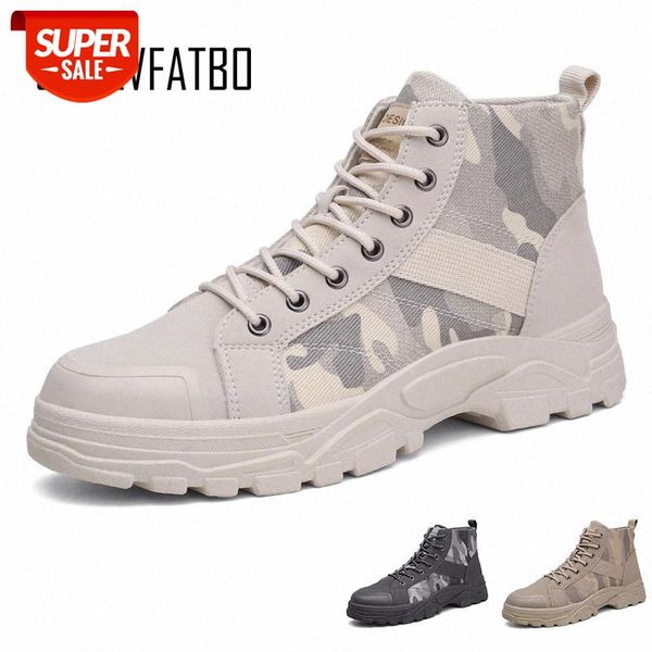 

2021 mens boots winter boots british trend retro tide tooling shoes martin boots men snow shoes desert tactical military #1p7g, Black