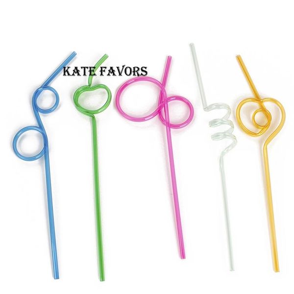 

10pcs/set colorful straw crazy curly loop coloured plastic drinking straws for birthday party bar 10pcs/set jllfys