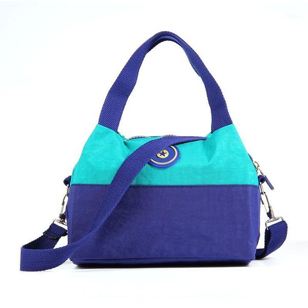 

oxford zipper lunch bag cyan insulation bag solid thermal lunchbox picnic for men women portable cooler tote1, Blue;pink