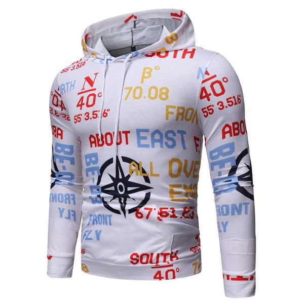 

printed men's hoodie, Gray