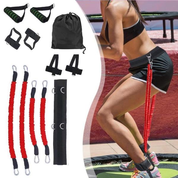 

resistance bands fitness exercises ropes waistband ankle straps handles set