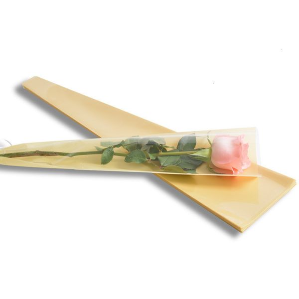 

50pcs/lot waterproof birthday valentine mother day single rose flower wrapping paper bag 8 nmtde