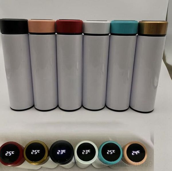 

insulated water bottle stainless steel thermal coffee cup vacuum travel mugs temperature display cups drinkware fast sea shipping owb2548