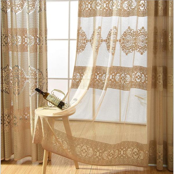 

curtain & drapes lace yarn jacquard high grade european tulle curtains for living room kitchen embroidery bedroom sheer blind