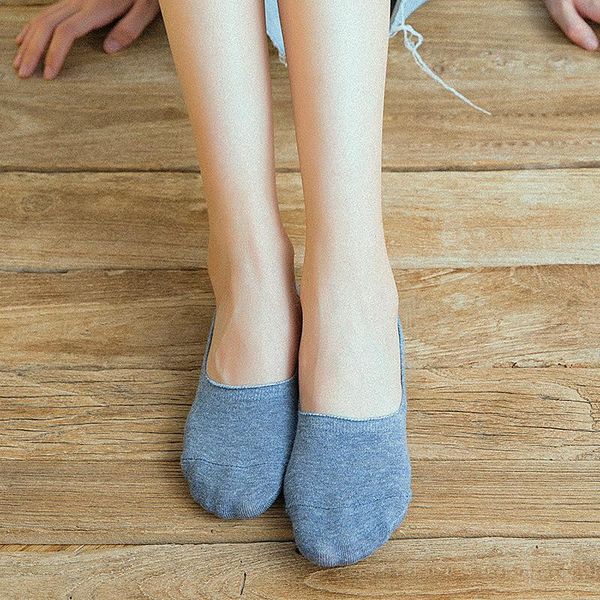 

female new products japanese leisure invisible socks silicone non-slip shallow mouth solid color cotton women socks wmtrhl xhlove, Black