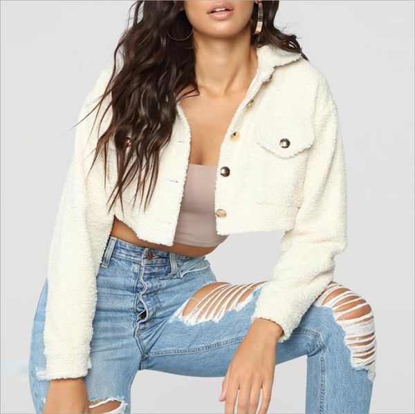 

new fashion thick solid color lapel long-sleeved sweater coat women's cardigan tide solid color women's clothing1, Black;brown
