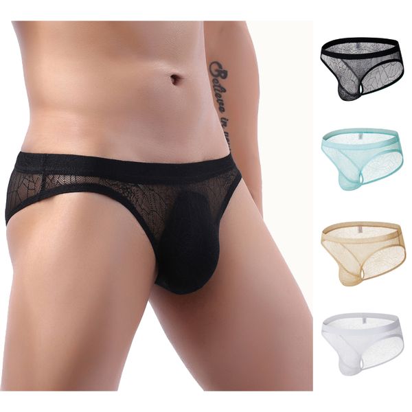 

underwear men 8 pieces per package 80% polyamid erotic panties breathable grid low waist briefs, Black;white